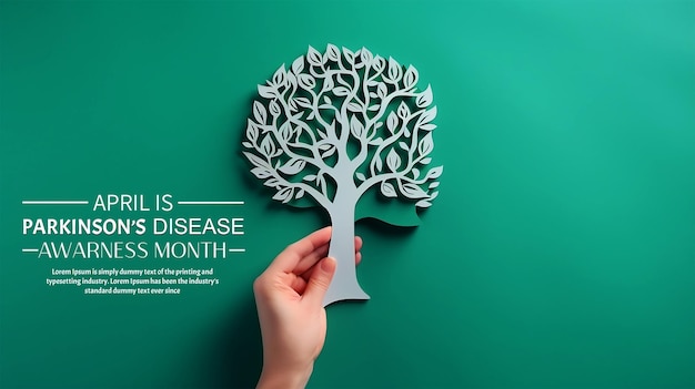 Banner-Design-Vorlage für den Monat der Bewusstseinsbildung für die Parkinson-Krankheit
