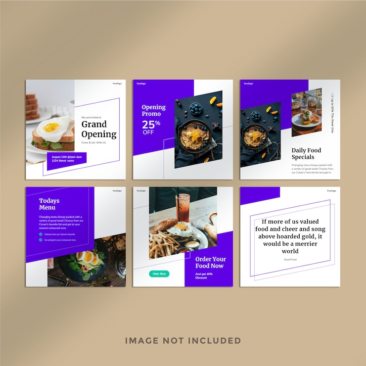 PSD banner di instagram alimentare post