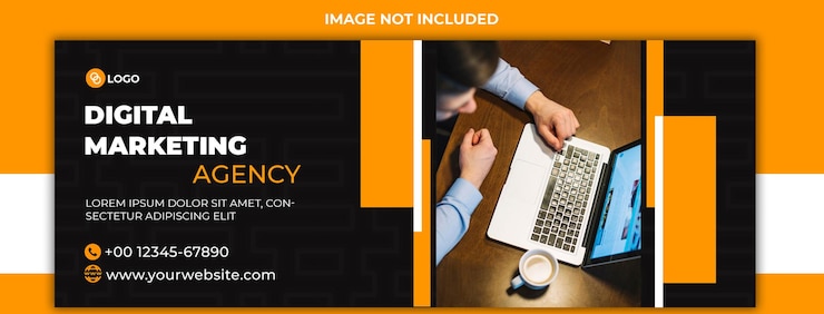 PSD banner di marketing digitale sui social media