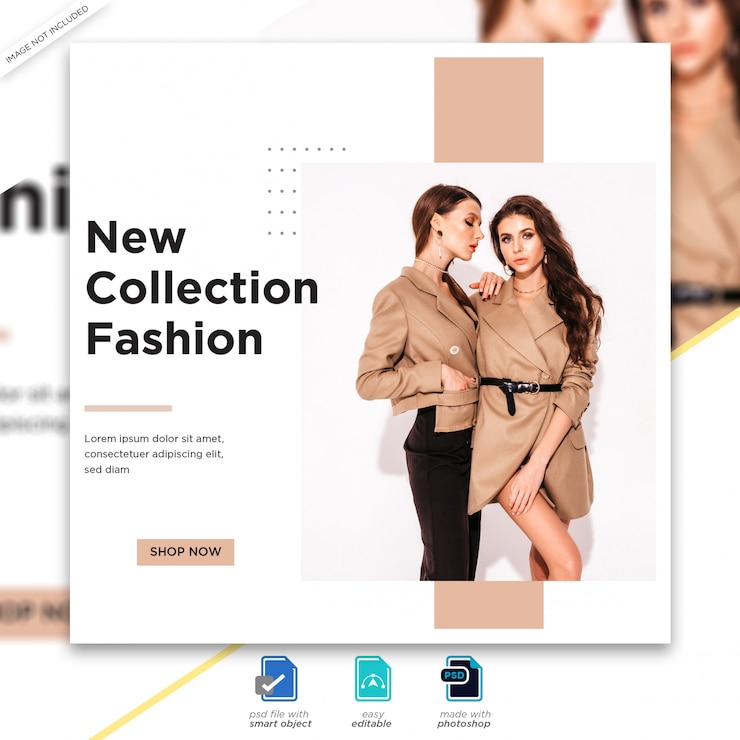 PSD banner di moda instagram annunci