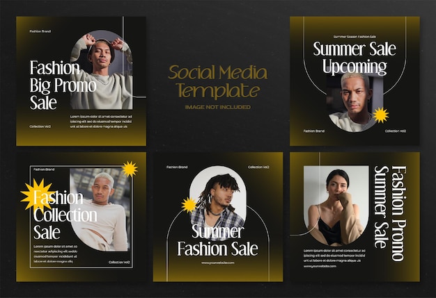 Banner di social media moda estiva moderna e modello di post di instagram
