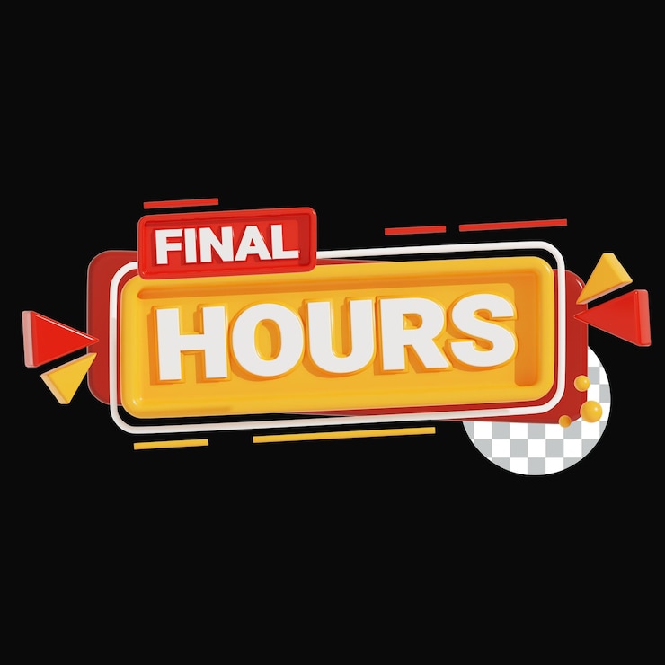 PSD banner di vendita 3d delle ultime ore