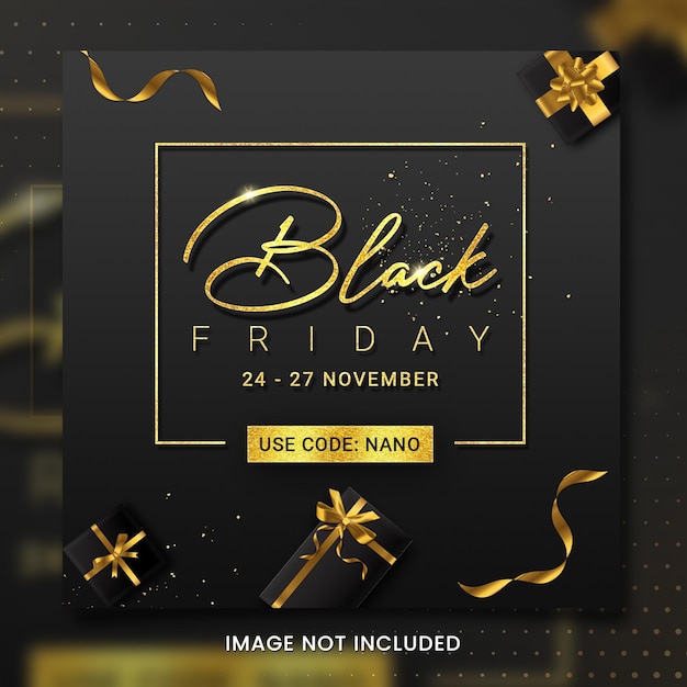 Banner di vendita del Black Friday sui social media