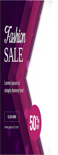 Banner di vendita di moda per la promozione al dettaglio