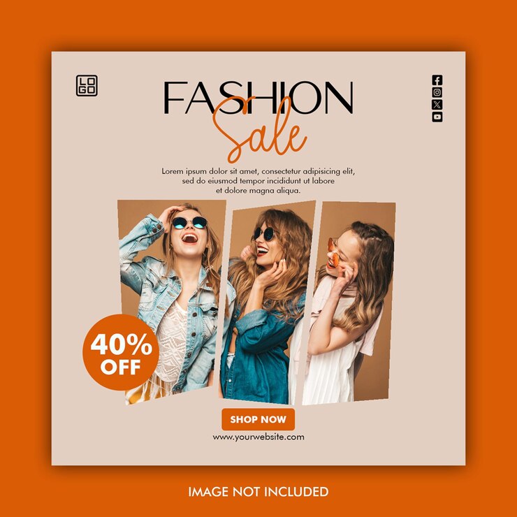 Banner di vendita di moda PSD per i social media Instagram Post