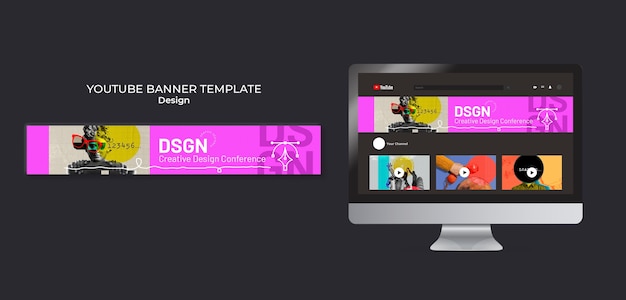 Banner di youtube di concetto di design