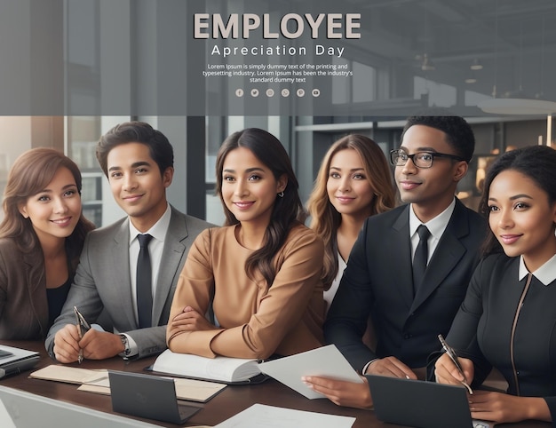 Banner del día de aprecio de los empleados para las redes sociales