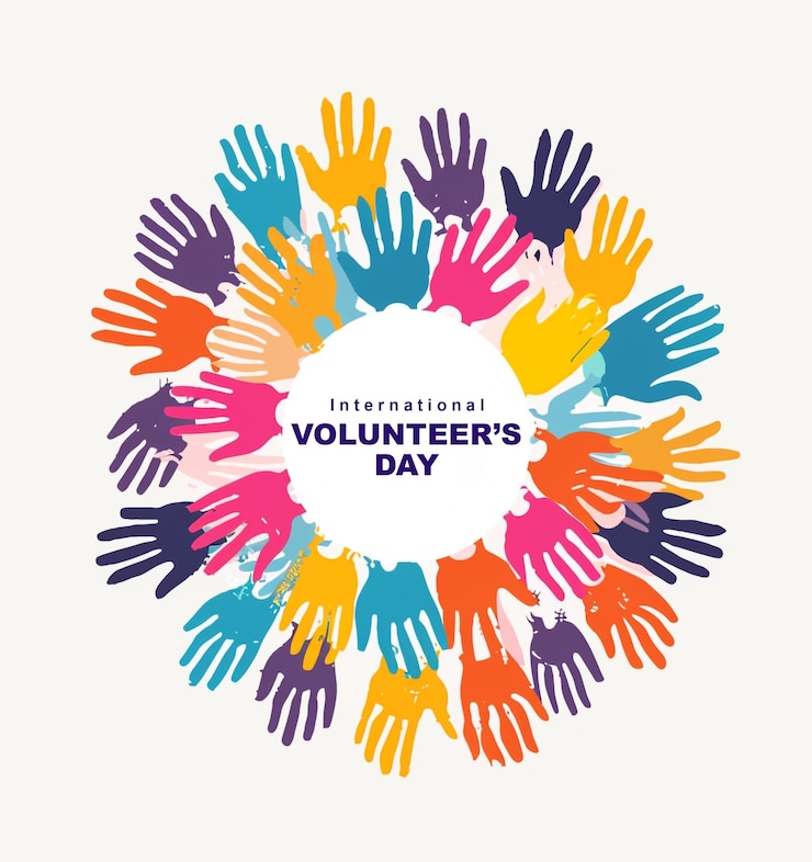 PSD banner del día internacional de los voluntarios para las redes sociales