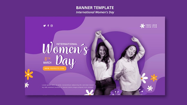 PSD banner do dia internacional da mulher