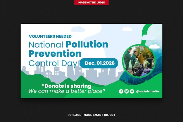 PSD banner do dia nacional de prevenção da poluição fb newsfeed
