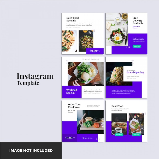 Banner do Instagram de alimentos