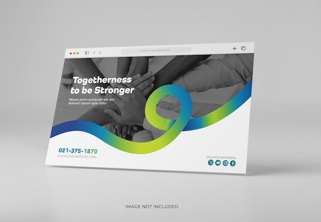Banner du site Web pour l'événement qui est intitulé Ensemble pour être fort