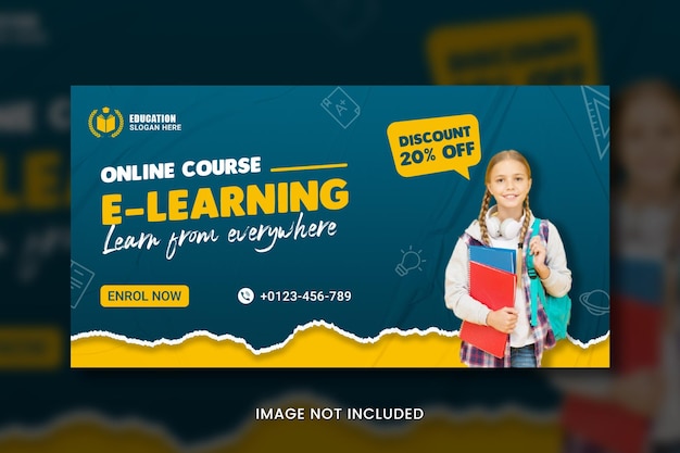 Banner de educación en línea