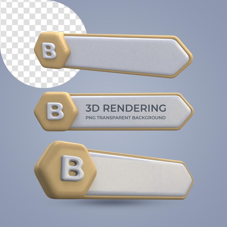 Banner elenco di cose da fare Lettera A rendering 3d isolato sfondo trasparente