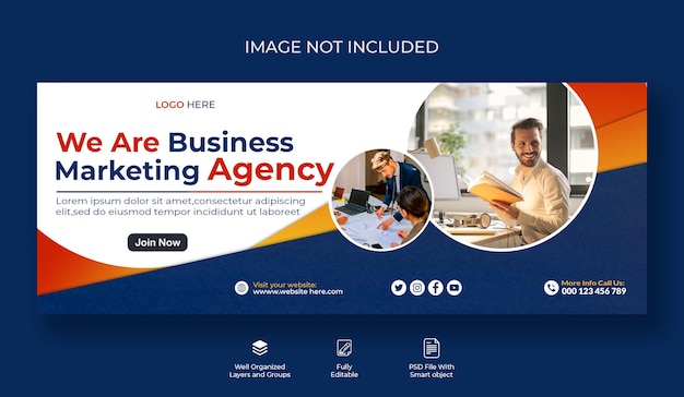 Banner de Facebook y plantilla web de marketing en redes sociales de negocios creativos