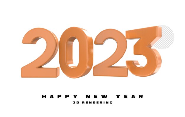 Banner Feliz Año Nuevo 2023 Render 3D