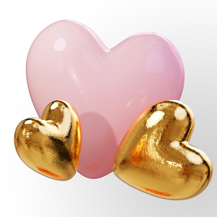 PSD banner de feliz día de san valentín con composición creativa romántica en 3d