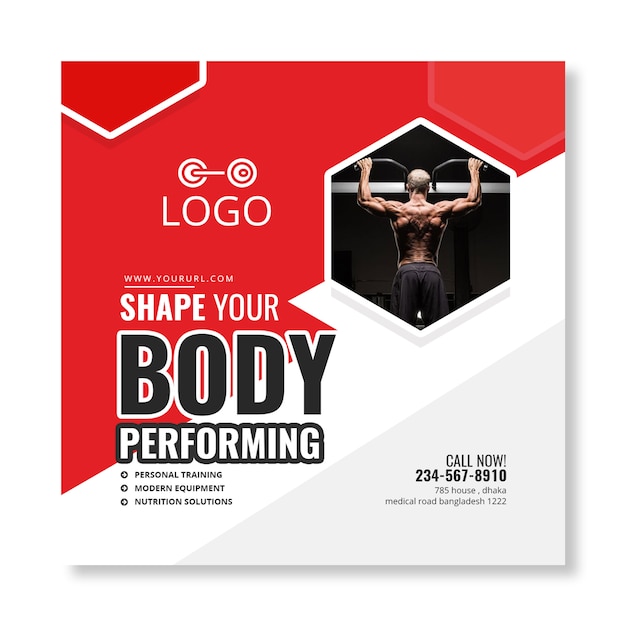 PSD banner de fitness