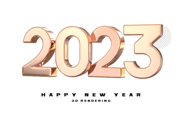 Banner frohes neues Jahr 2023 3D-Rendering