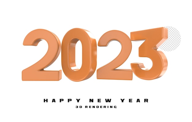 Banner frohes neues Jahr 2023 3D-Rendering