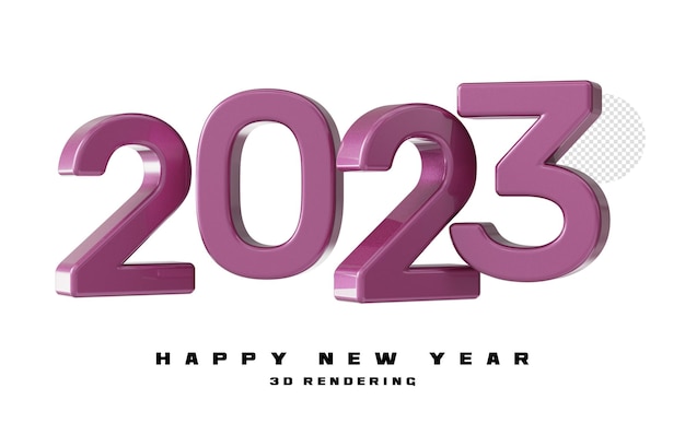 Banner frohes neues Jahr 2023 3D-Rendering