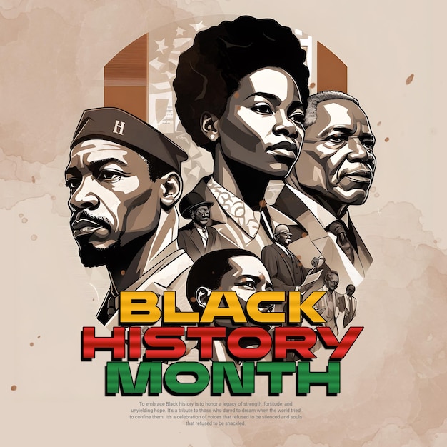 Banner für social-media-feed-posts zum black history month