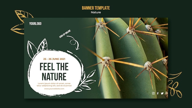 Banner horizontal de evento de natureza