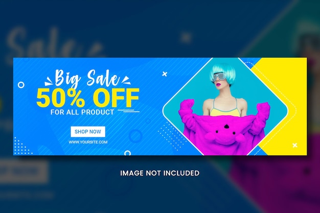 Banner horizontal de gran venta de moda PSD gratis