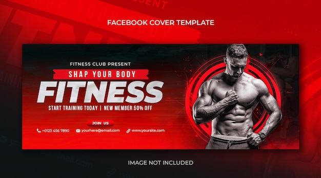 capa de facebook criativa de fitness e banner da web design abstrato de  banner de ginástica 16594518 Vetor no Vecteezy