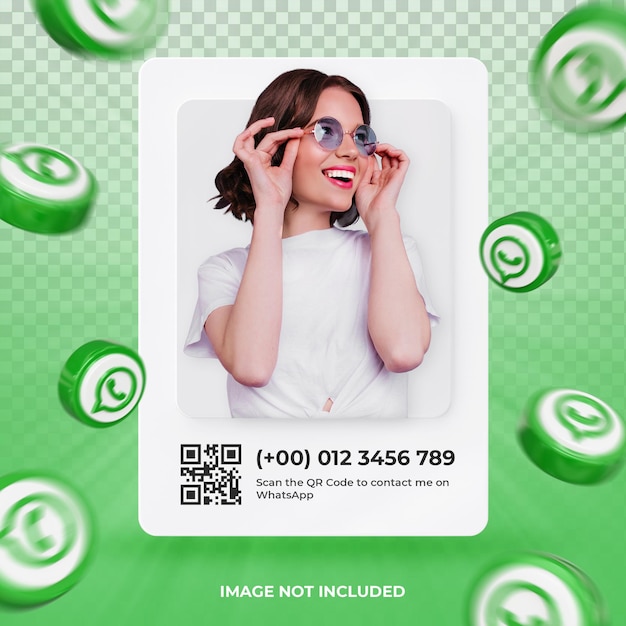 Banner-icon-profil auf whatsapp 3d-rendering-label isoliert