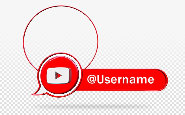 PSD banner icono youtube etiqueta 3d render aislado