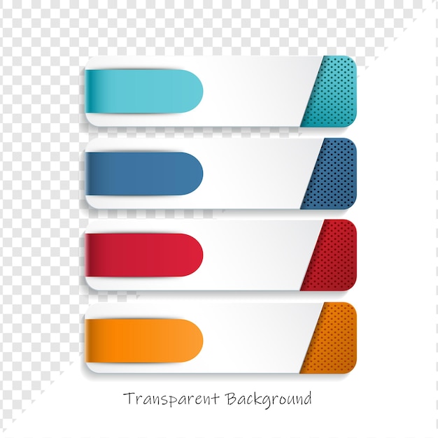 Banner infografici con colori e dettagli punteggiati