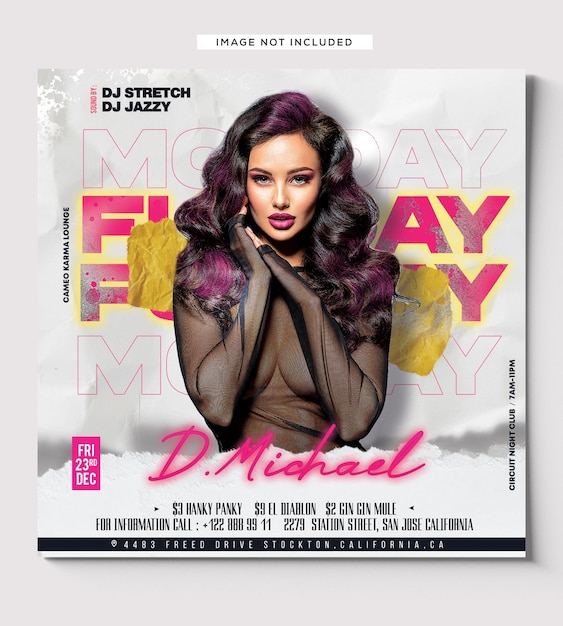 Banner de Instagram de evento de noche de glamour