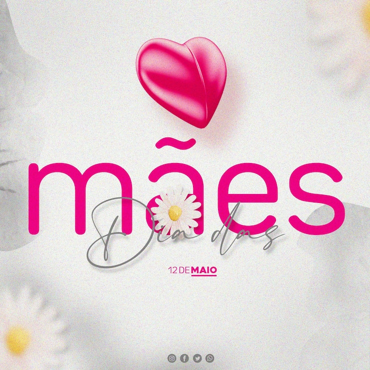 PSD banner mídia social feliz dia das mães dia das maes no brasil