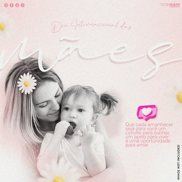 PSD banner mídia social feliz dia das mães dia das maes no brasil