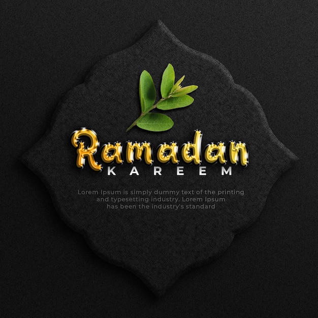 Banner mínimo de saludo de ramadán