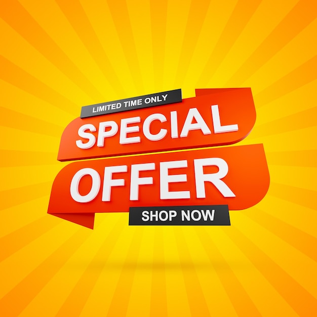 Banner mit besonderem Angebot