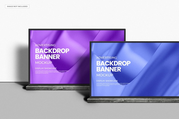 PSD banner-mockup im hintergrund