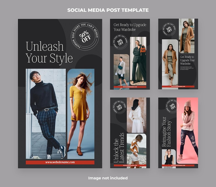 PSD banner de moda en las redes sociales.