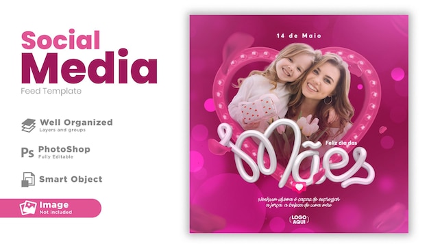 banner muttertag in brasilien 3d rendern