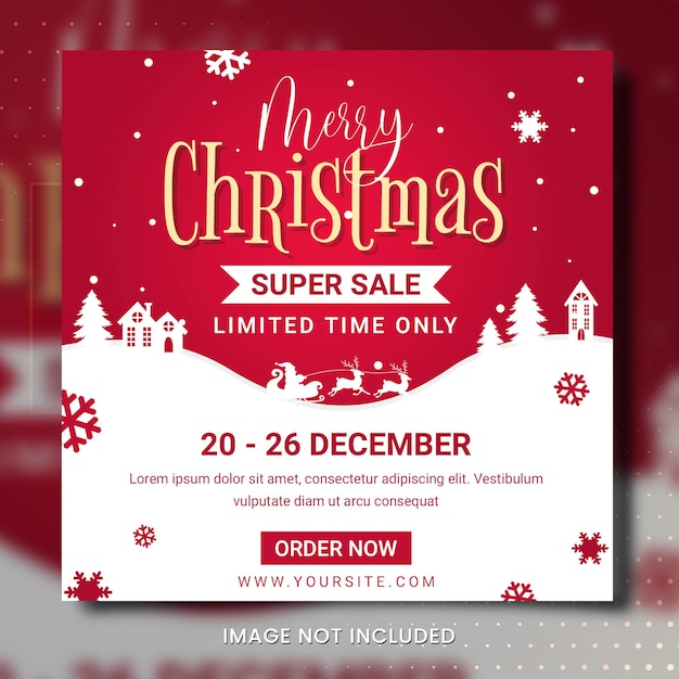 Banner de oferta de Navidad