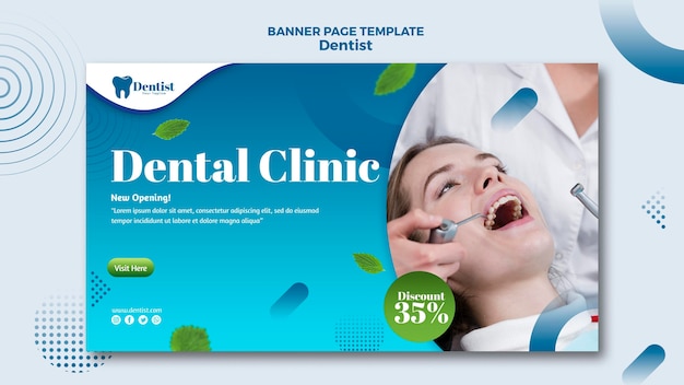 Banner orizzontale per cure odontoiatriche