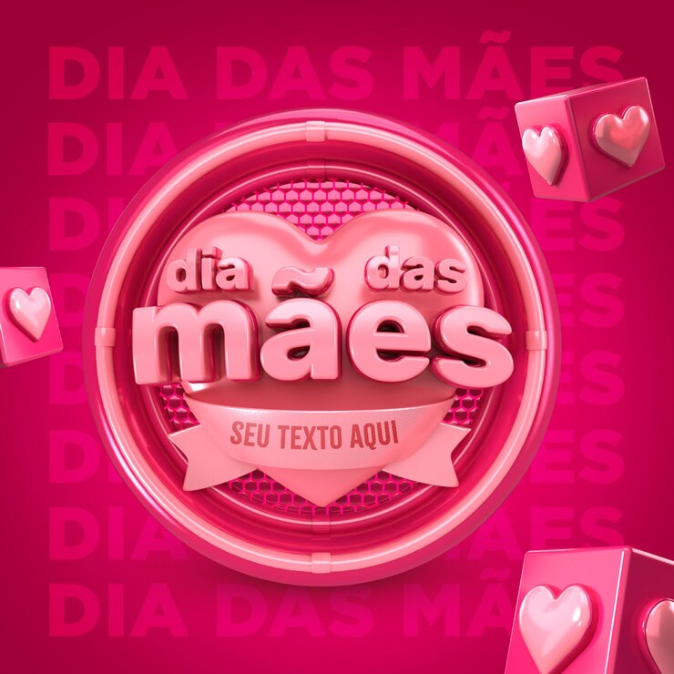 PSD banner para o dia das mães no brasil 3d render