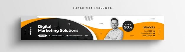 Banner de perfil corporativo simple de LinkedIn y diseño de portada de redes sociales