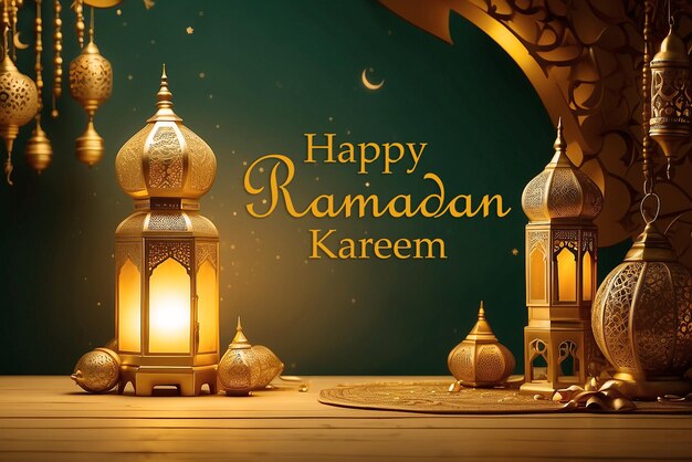 Banner de plantilla de diseño de fondo de Ramadan Kareem