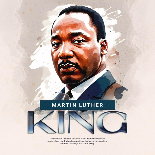 PSD banner de plantilla para las redes sociales de la celebración del día de martin luther king