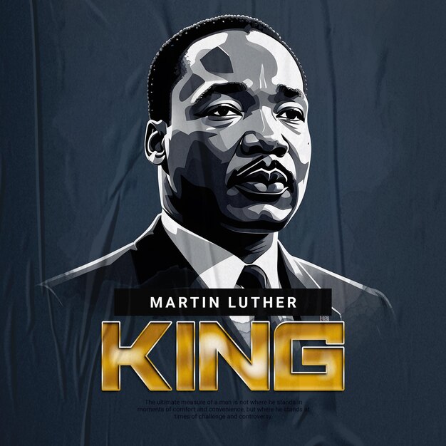 PSD banner de plantilla para las redes sociales de la celebración del día de martin luther king