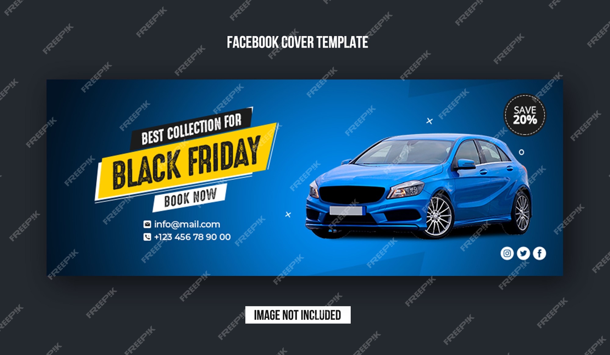 Banner de portada de facebook de venta de autos | Archivo PSD Premium