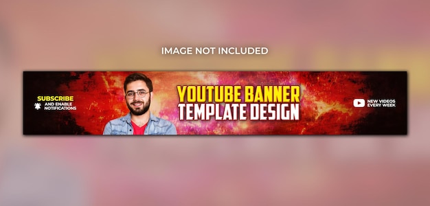 Banner profissional do YouTube, capa de mídia social, modelo de psd