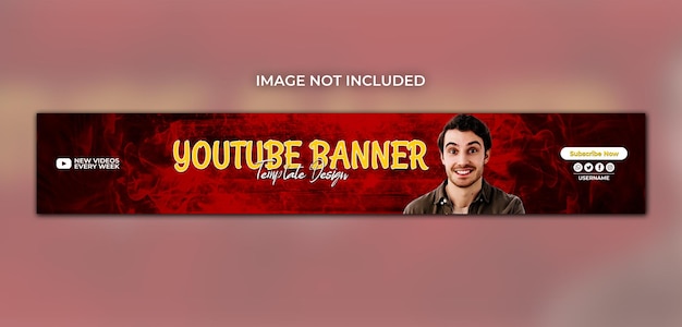 Banner profissional do YouTube, capa de mídia social, modelo de psd